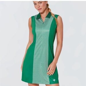Tuckernuck Sport Green Patterned Tennis Dress - sz Medium